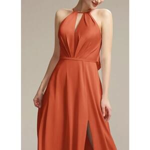 AW BRIDAL SZ 8 M tangerine orange Irma wedding formal party maxi dress NEW B20